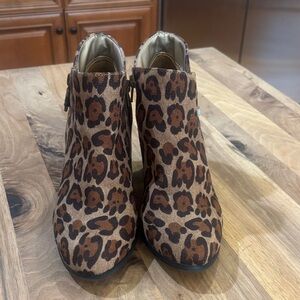 Leopard Print Ankle Boots Booties